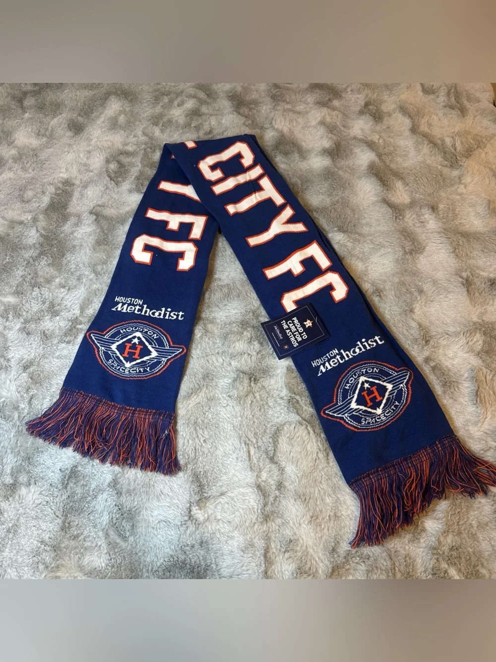 Houston Astros Space City Scarf - Navy with Orange & White-0527